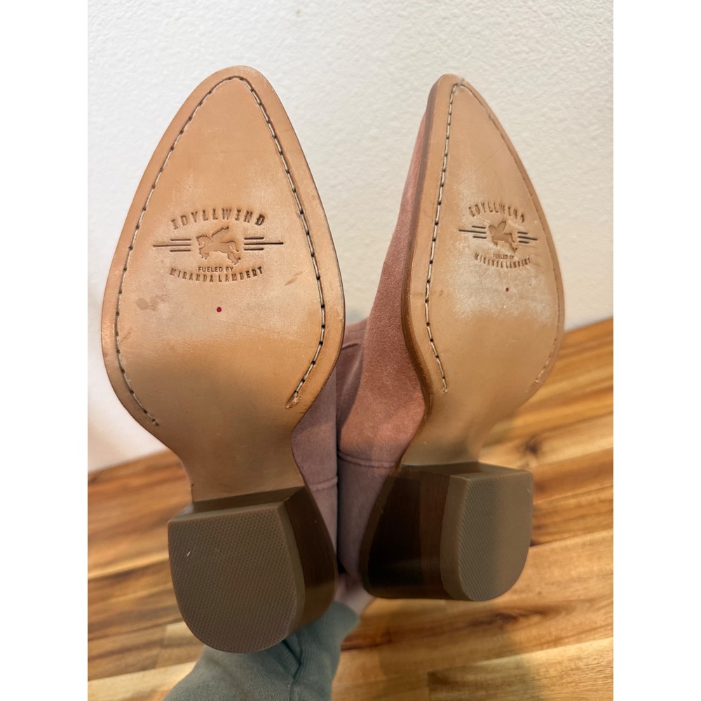 Idyllwind Miranda Lambert Charmed Life Pink Suede Western Cowboy Boots Womens 9B - Picture 5 of 6